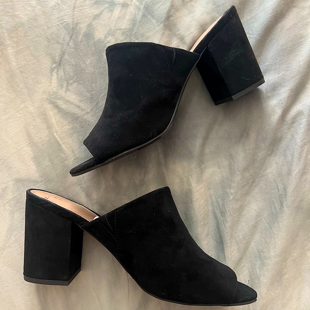 Target A New Day Faux Suede Heeled Mule Shoes - 9.5